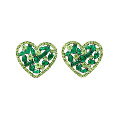 Heart Rhinestone Earrings