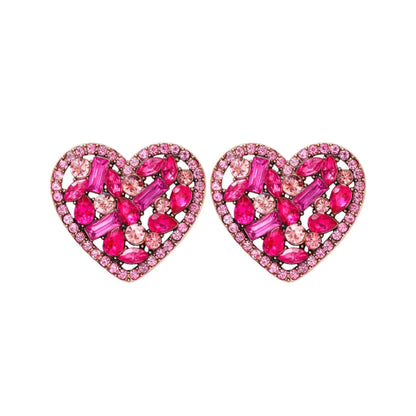 Heart Rhinestone Earrings