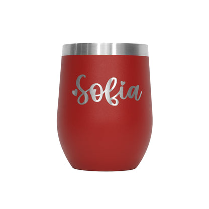 Wine Tumbler Set Name - Personalized