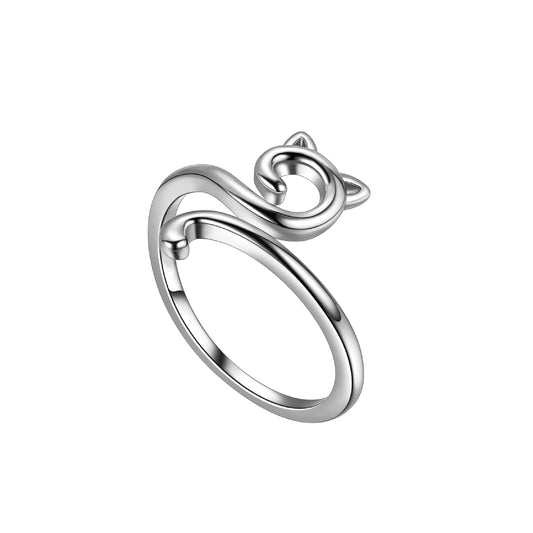 Cat Ring Sterling Silver