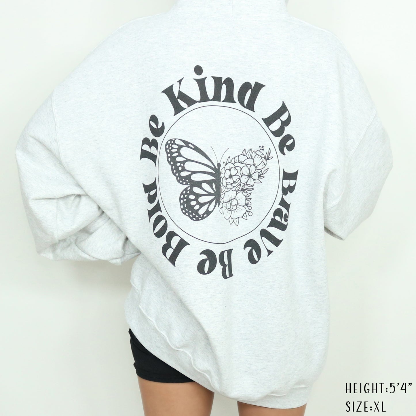 Butterfly Floral Be Kind Hoodie