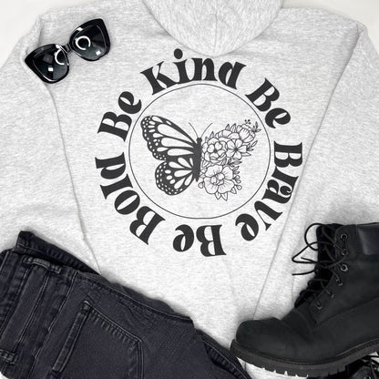 Butterfly Floral Be Kind Hoodie